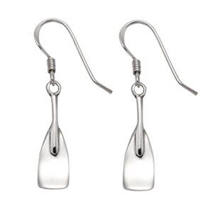 Sterling Silver Spoon Blade Oar Wire Earrings - Summer, vacation, beach jewelry